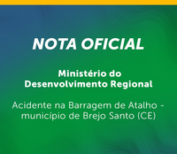 NOTA OFICIAL - Ministério do Desenvolvimento Regional