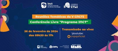 Conferência Livre Programa INCT