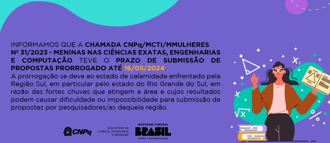 Chamada CNPq/MCTI/MMulheres nº 31/2023 