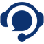 Ícone de atendente com o seguinte texto: Central de atendimento