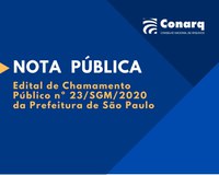 Nota Pública - Edital de Chamamento Público nº 023/SGM/2020 da Prefeitura de São Paulo
