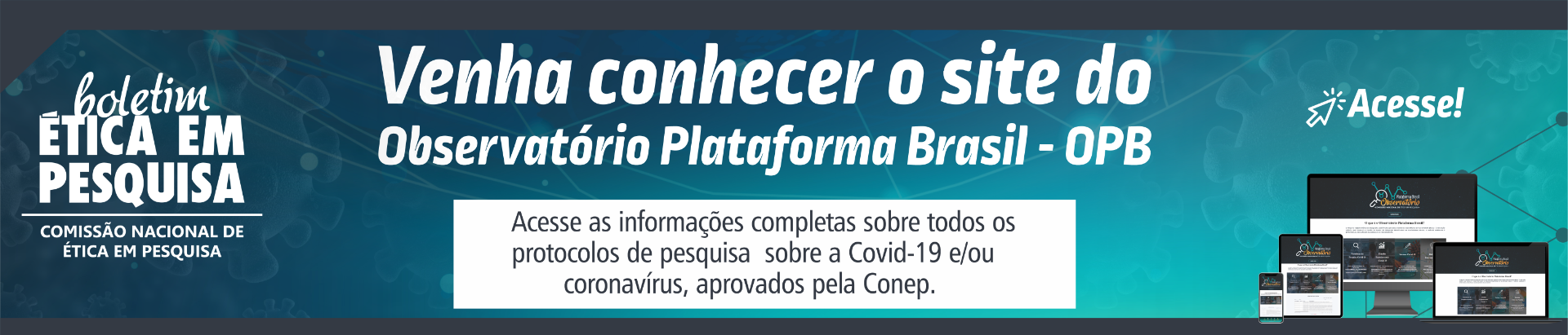 Venha conhecer o site do Observatório Plataforma Brasil