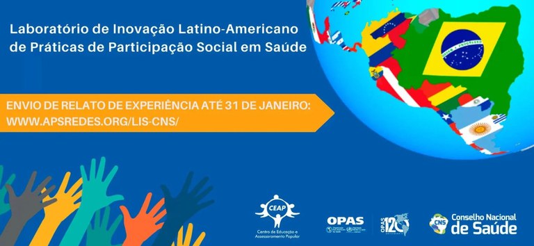 Laboratório de Inovação Latino-Americano de Participação Social em Saúde prorroga inscrições até 31 de janeiro