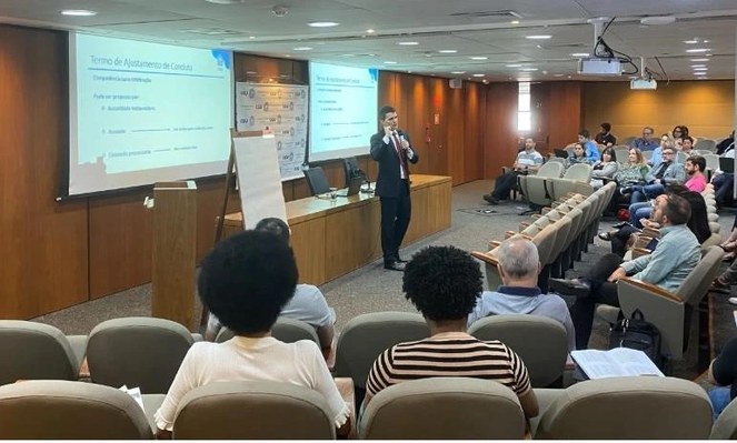 Capacitação em São Paulo, no auditório do Banco Central