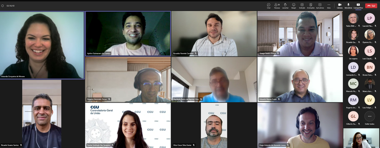 Treinamento, via Teams, conduzido por Amanda Patrícia Sousa Dutra de Melo para 38 servidores da CISEP e CGPAD