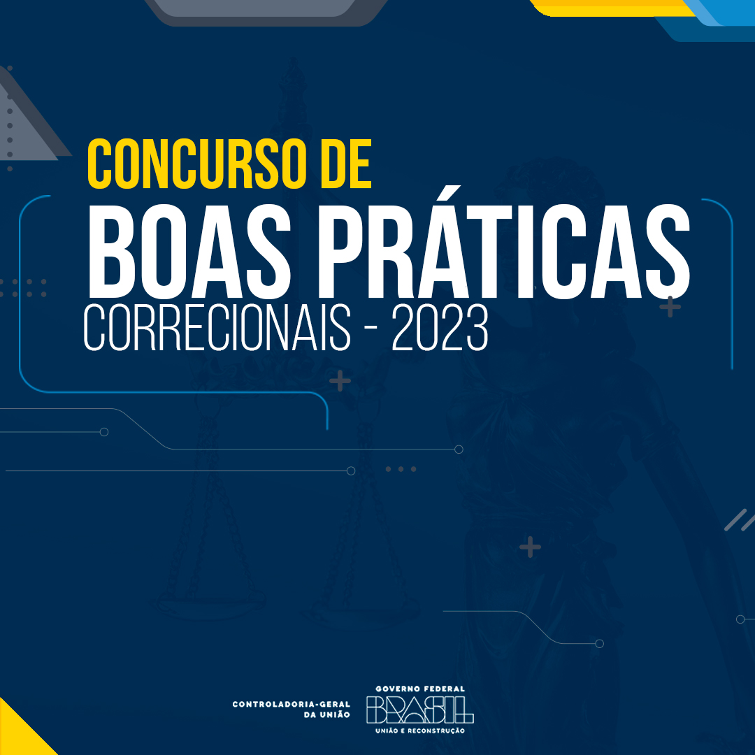 banner_Concurso_Boas_Praticas_2023, tamanho 1080x1080, azul escuro com escrito em amarelo e branco