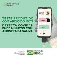 Teste produzido com apoio do MCTI detecta Covid em 15 segundos com amostra da saliva