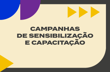 botão com o título campanhas de sensibilização e capacitação