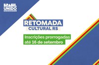 MinC anuncia prorrogação de inscrições ao Bolsa Retomada Cultural RS