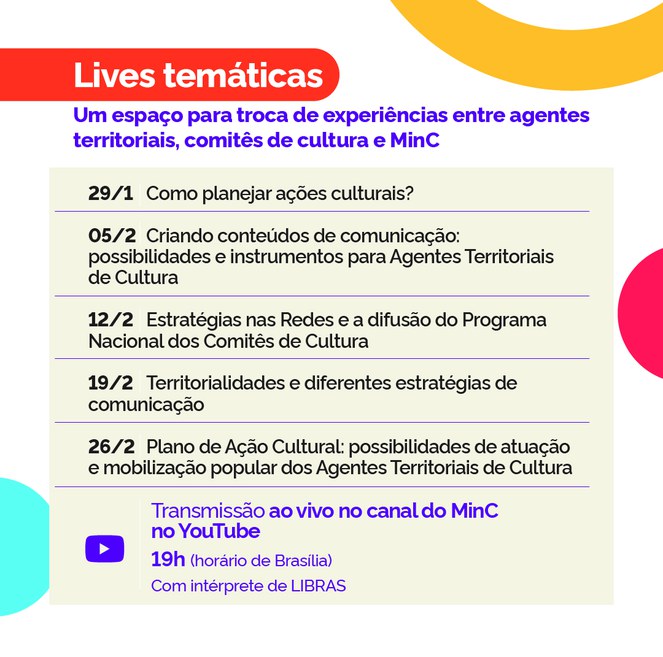 Agenda de lives