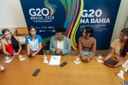 Ministra da Cultura participa de coletiva com adolescentes da rede pública de ensino da Bahia