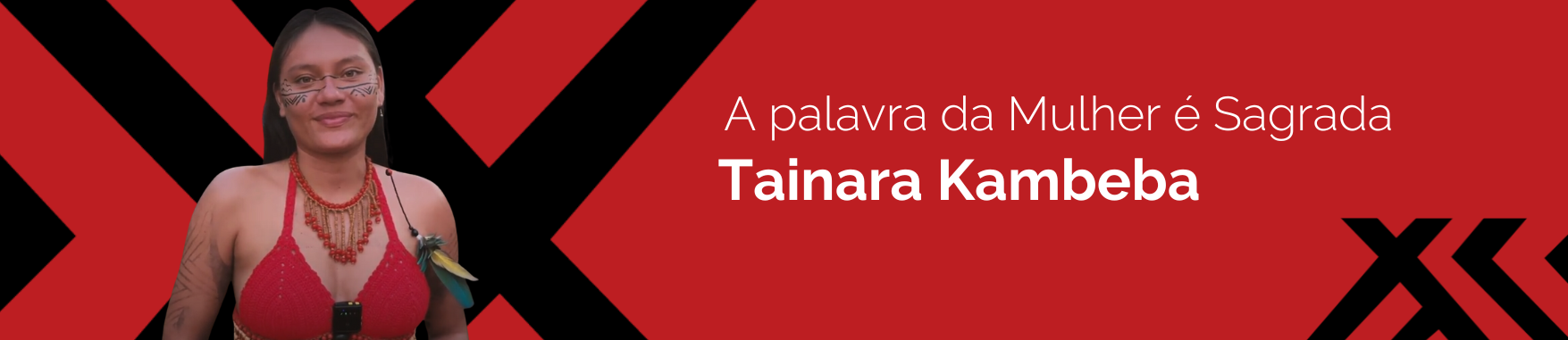 Banner com a imagem da Tainara Kambeba