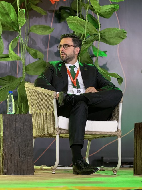 Presidente João Pedro Nascimento durante painel do Sustainability Week 2024