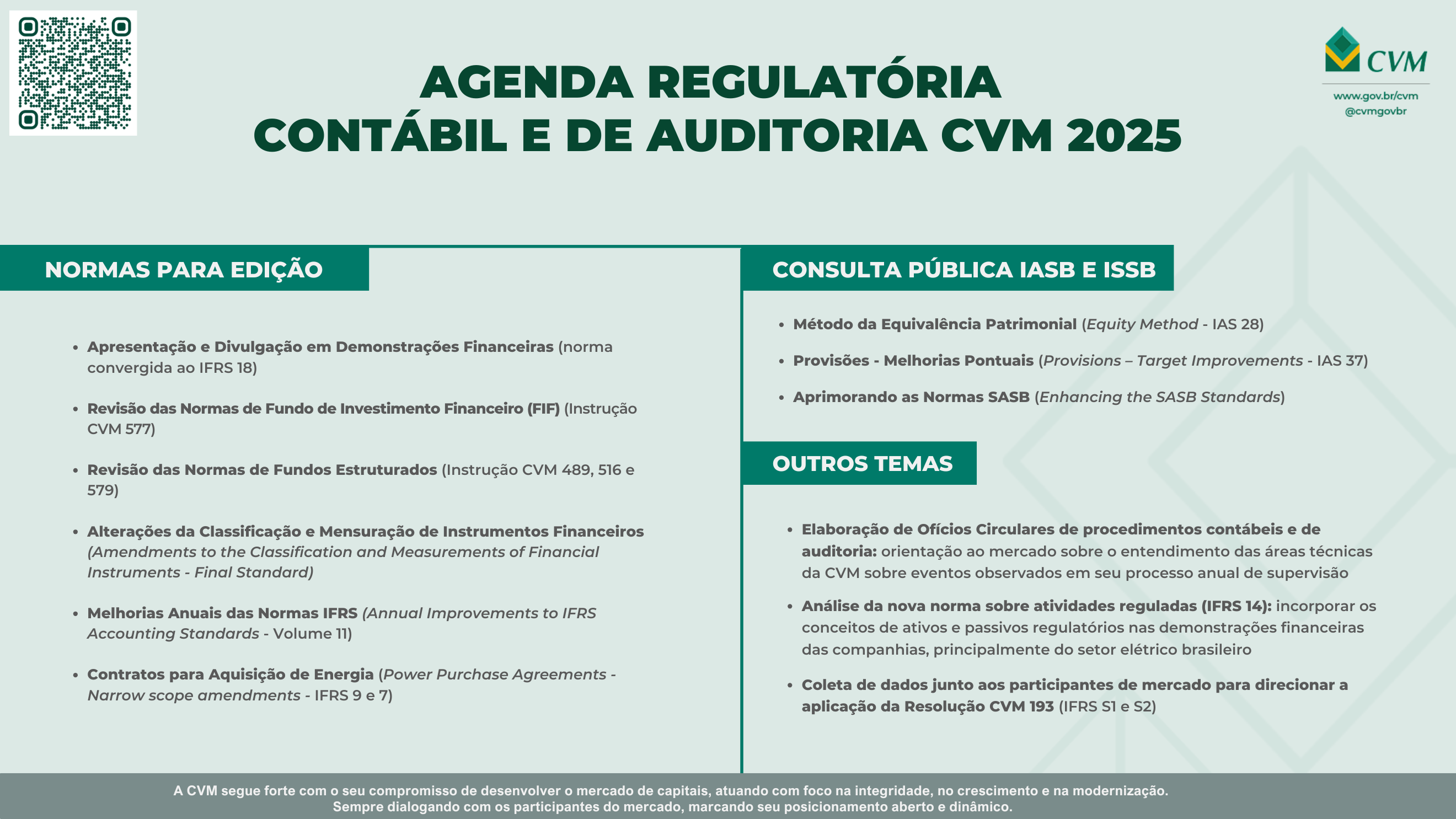 Agenda Regulatória SNC 2025