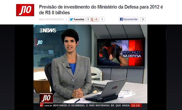 02/10/2012 - DEFESA - “Reforço na Defesa” é a série do Jornal das 10 da GloboNews