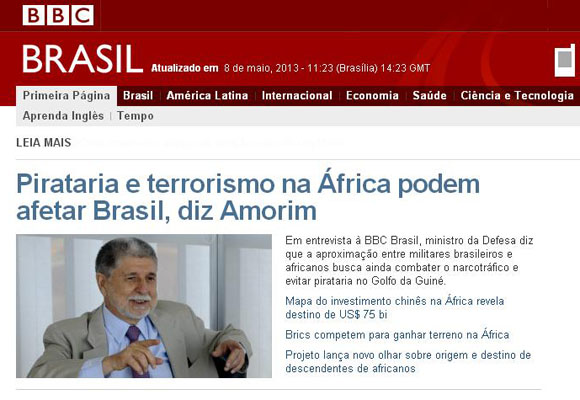 DEFESA - Em entrevista à BBC, Amorim evidencia África como espaço prioritário de cooperação