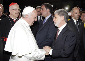 JMJ 2013: Na Base Aérea do Galeão, papa Francisco se despede do Brasil