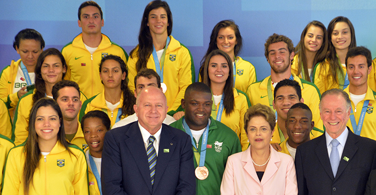 Time Brasil é recebido pela presidenta Dilma Rousseff
