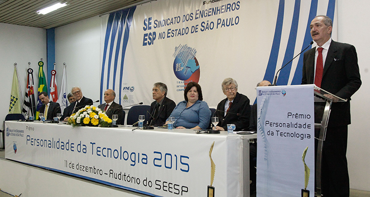 Sindicato dos Engenheiros de São Paulo promove entrega do prêmio Personalidade da Tecnologia 2015