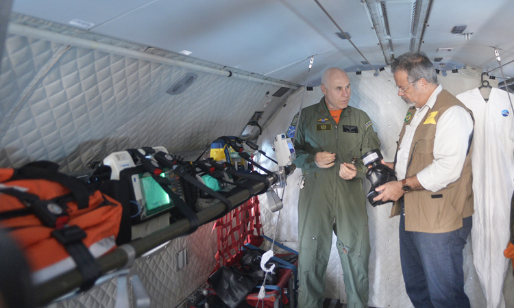  Jungmann conheceu a aeronave equipada para o transporte de contaminados por agentes químico, biológico, radiológico e nuclear