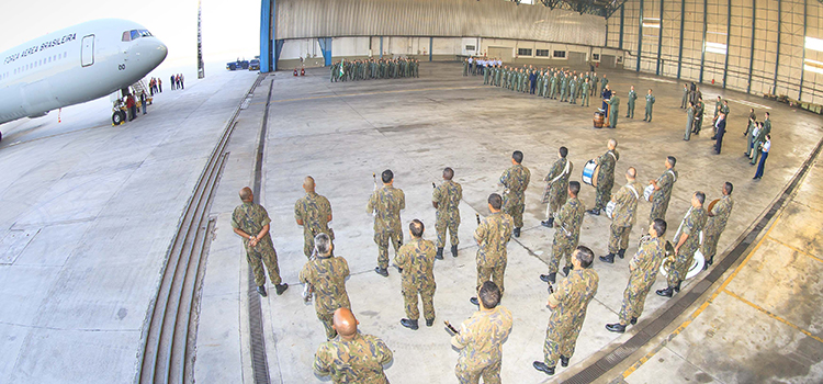 Todo efetivo do Esquadrão Corsário participou da solenidade de recebimento do Boeing 767 300ER