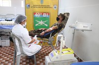 Batalhão Sertão promove campanha de doação de sangue na semana internacional do doador