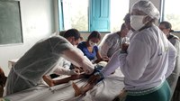 Forças Armadas removem criança para hospital