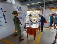 Militares realizam ações de prevenção à Covid-19 junto a inspeções navais