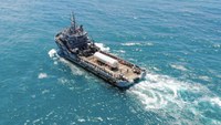 Navio da Marinha com 90 mil m³ de oxigênio chega a Belém para auxiliar pacientes com Covid-19