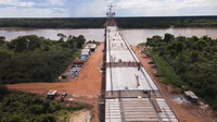 DNIT avança com as obras de construção da ponte estaiada sobre o Rio Araguaia, na BR-080/GO