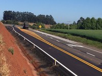 DNIT conclui  nova sinalização na BR-285/RS, entre os km's 317 e 319