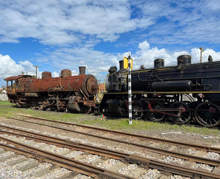 Antiga Locomotiva Maria Fumaça D. & W.R.R. Denver Expre