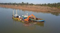 Dragagem do Rio Taquari, no Rio Grande do Sul, avança conforme cronograma