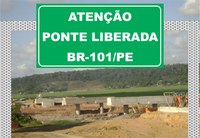 Liberada ponte sobre o canal de Goiana, na BR-101/PE