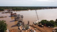 Obras da ponte sobre o rio Araguaia na BR-080/GO avançam