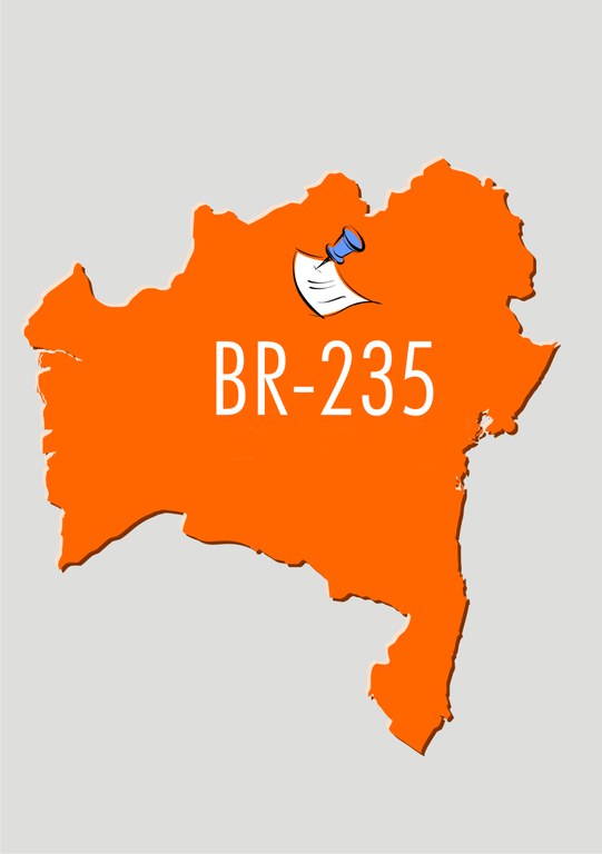 Pavimentação de trecho de 74 quilômetros na BR-235/BA será inaugurada nesta sexta-feira (22)