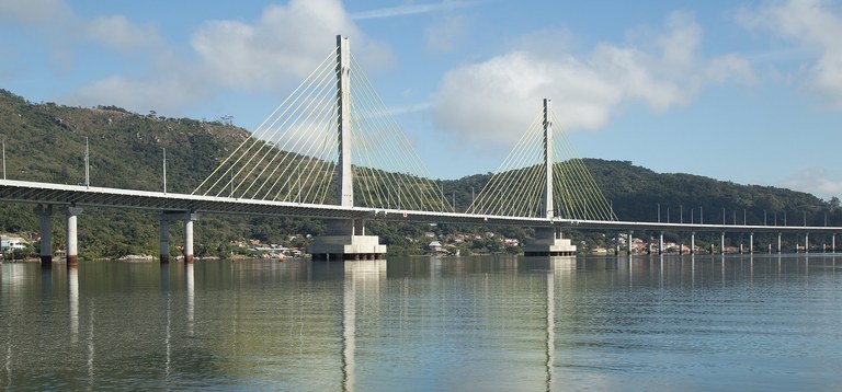 A Ponte Anita Garibaldi (BR 101), no sul de Santa Catarina, passou por inspeção do SGO/DPP