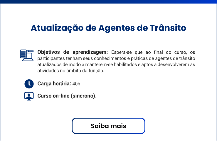 atualizacao de agentes de transito