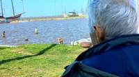 Paciente em cuidados paliativos no HU-Furg realiza passeio à Lagoa dos Patos