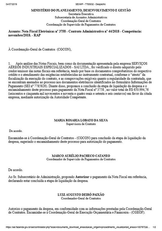 Ordem Bancária Pagamento Os 2 — Ministério Da Economia 5515