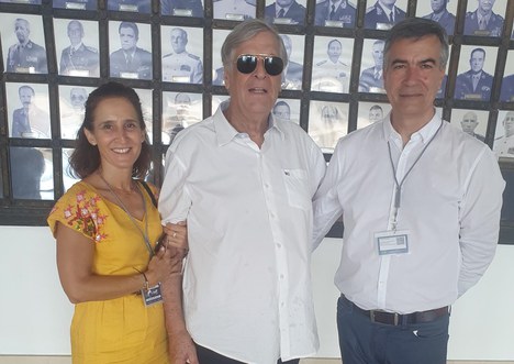 Dra Elisabete Lopes, Coronel Dartanham e SG Chefe Felipe durante a visita