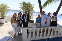 Descendentes do Almirante Benjamin Sodré visitam Exposição na ESG