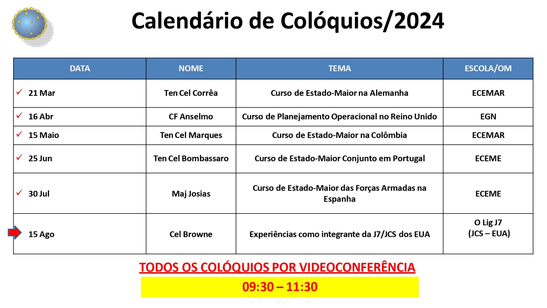 Calendário de Colóquios Att11/11/2024