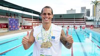 Fenômeno das piscinas, Guilherme Maia leva 100% dos ouros da natação na Surdolimpíada