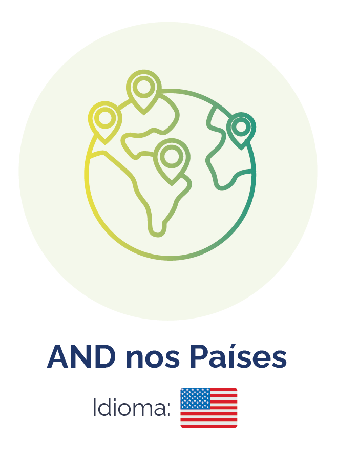 Botão "AND nos países (em inglês)"