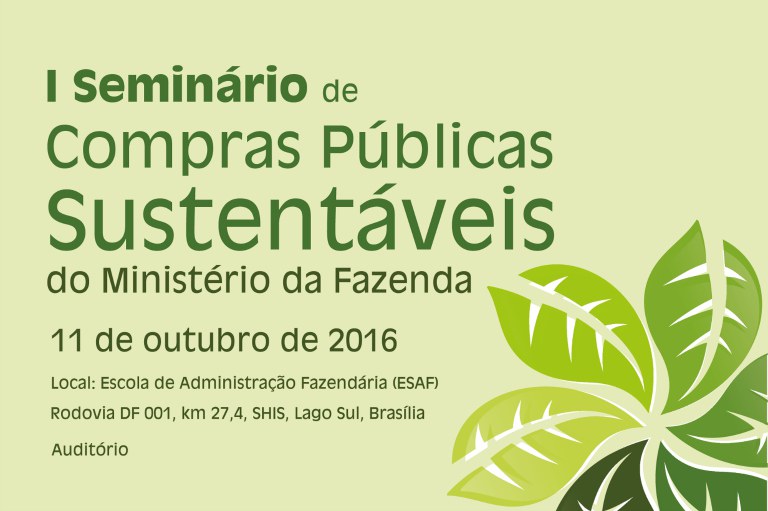  I Seminário de Compras Públicas Sustentáveis do MF