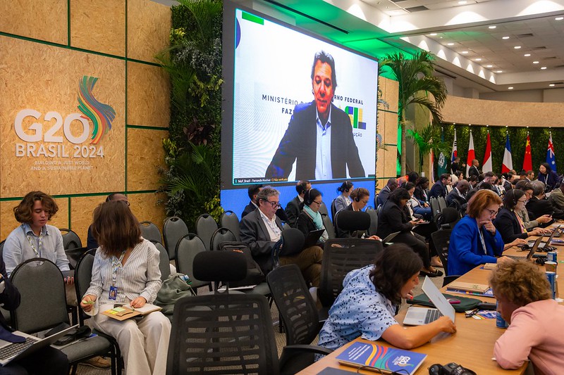 O ministro Fernando Haddad falou online aos participantes: “Um dos grandes desafios globais é assegurar o financiamento para saúde”, afirmou – Foto: Rafael Nascimento/MS