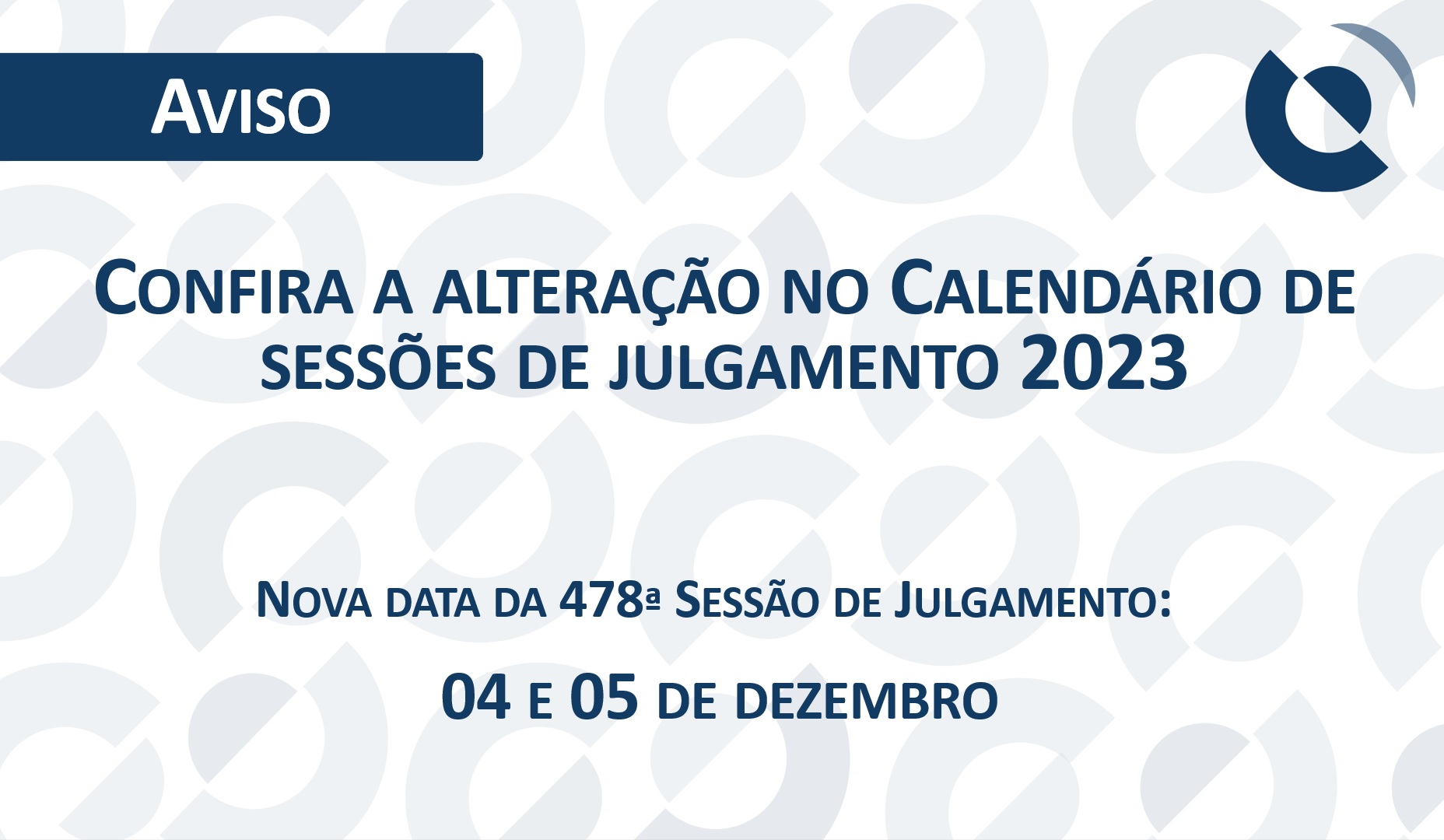 Aviso Alteração Calendário de Sessão CRSFN