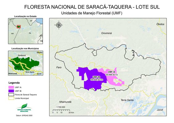 Mapa - Saracá-Taquera - Lote Sul