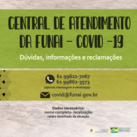 Central de Atendimento à Covid-19: saiba como acessar o canal da Funai de combate à pandemia